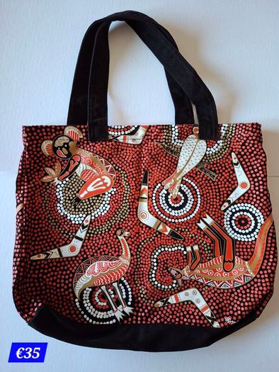 Cotton Shoulder Bag (Aboriginal Design)