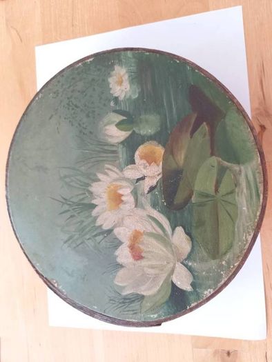 Antique Hand Painted Wall Art Object