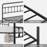 5ft Metal Bed Frame with Victorian Vintage Style Image 6