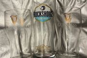 Guinness Rockshore beer half pint glass