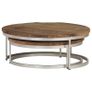 Coffee Table Set 2 Pieces Reclaimed Wood and Steel Image 2