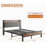 5ft Metal Platform Kingsize Bed Frame with Charging Station Image 8