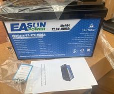 12V 100Ah LiFePO4 Battery (1280Wh) with Low-Temp BMS Protection, 4500+ Cycles for Motorhome/Solar/Camping new