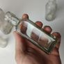 243 - Set of 5 Vintage Clear Glass Cork Top Collectible Decorative Bottles Image 8