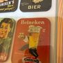 Framed Vintage Heineken Metal Coasters Image 5