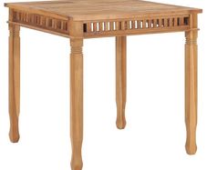 Garden Dining Table 80x80x80 cm Solid Teak Wood