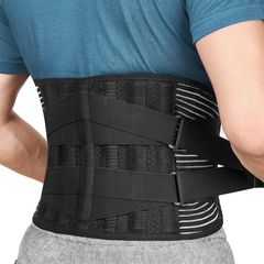 Lower Back Brace with 6 Stays Anti-skid Orthopedic lumbar Support Breathable Waist Support Belt for Gym Pain Relief