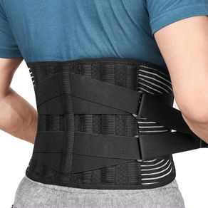 Lower Back Brace with 6 Stays Anti-skid Orthopedic lumbar Support Breathable Waist Support Belt for Gym Pain Relief