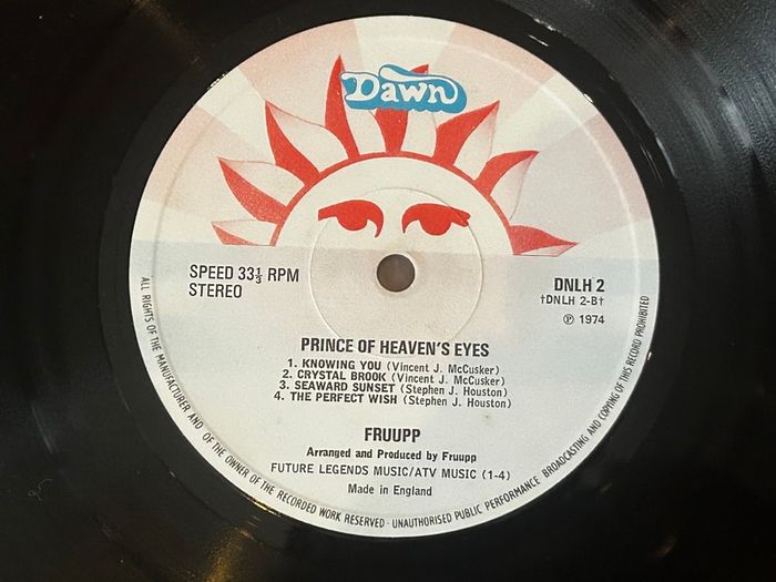 Fruupp The Prince of Heavens Eyes rare vinyl 1st press