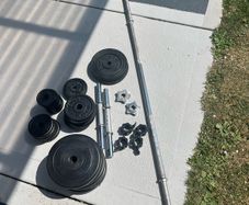 Home Gym Weight Set  Barbell, Dumbbell Bars & Mixed Weights (York, Weider,