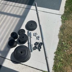 Home Gym Weight Set  Barbell, Dumbbell Bars & Mixed Weights (York, Weider,