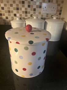 Emma Bridgewater polka dot tin storage