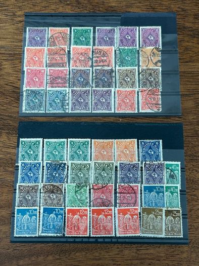 Germany 1872-1945 Reich Collection lot stock 1200+ stamps and 2 Mint sheets