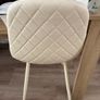Set of 4 cream dining chairs Image 4