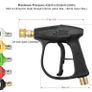High Pressure Washer Gun with 5Pcs Spray Nozzles, 4350 PSI 1/4" Quick Release Car Washer Gun, Power Short Spray Gun M22 Metric Thread for Car Cleaning (FREE POSTAGE) Image 3
