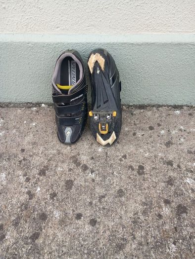 Bike and cycle shoes and bike rack