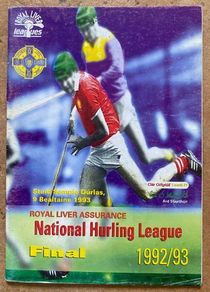 Very Rare 1993 Cork v Wexford - GAA National Hurling League Final Programme