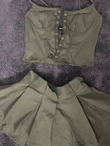 Small mini skirt + corset top