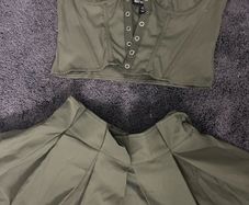 Small mini skirt + corset top