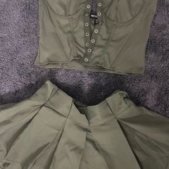 Small mini skirt + corset top