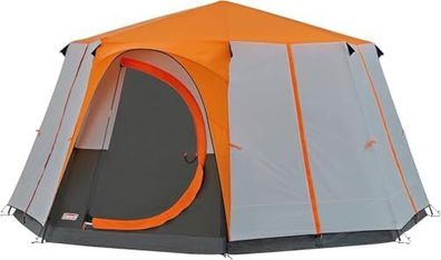 Tent Octagon, 6 Man Festival Dome Tent, 6 Person Family Camping Tent with 360 Panoramic View, Stable Steel Pole Construction, Sewn-in Groundsheet, 100 Percent Waterproof