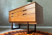 Vintage Retro Mid Century Teak Compact Sideboard by Uniflex