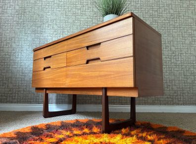 Vintage Retro Mid Century Teak Compact Sideboard by Uniflex