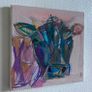 Original Cow painting Contemporary painting of cow face a abstract geometric cow Irish Art Gift Image 4
