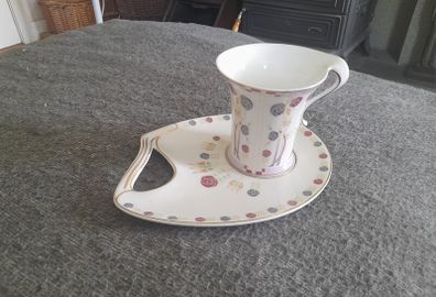 Beautiful ,"Leonardo collection" mug on biscuit plate