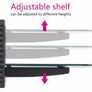Floating Shelf Wall Bracket with Strengthened Tempered Glass for DVD Players/Cable Boxes/Games Consoles/TV Accessories 1 Shelf (MULTIPLE SIZES) Image 6