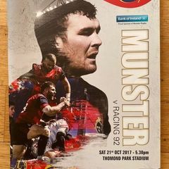 2017 Munster v Racing 92 - European Rugby Champions Cup Programme