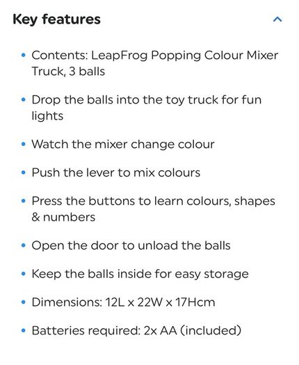 Leap Frog Popping Colour Mixer Truck