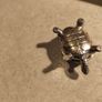 Vintage Mini Metal Turtle Trinket Box /Figurine /Pillbox /Tiny Turtle / portable ashtray. Image 5