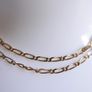 Vintage Solid 9Ct Yellow Gold 375 Figaro Necklace Chain ,  length 16" - 3,7g Image 5