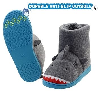 Lulex Childrens Slippers Grey Shark Size junior 6