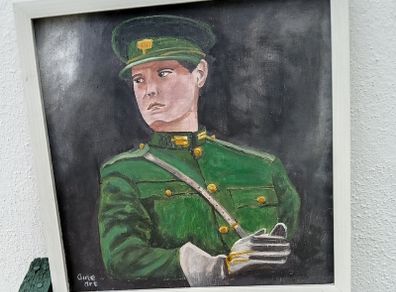 Original painting of Michael Collins - framed