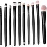 Make up Brush Set 20 PCs Professional Face Eyeliner for Foundation Blush Concealer Eyeshadow with Travel Black Image 2