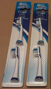 Oral Fresh Pro 40 Sonic Electric Tooth Brush Replacement Heads Twin Packs (Both Brand New and Unopened)