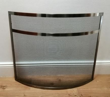 De Ville Bow pewter finish fireguard for sale