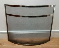 De Ville Bow pewter finish fireguard for sale