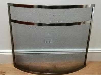 De Ville Bow pewter finish fireguard for sale