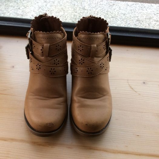 Beige ankle boots