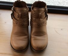Beige ankle boots