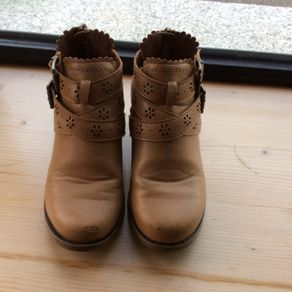Beige ankle boots