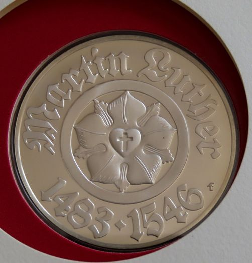 Martin Luther Silver Proof 1983 in East Germany DDR stamp cover.