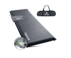 HIKENTURE Single Self-Inflating Sleeping Mat, 10 cm Thick Foam Camping Mattress, Ultra Thick Self-Inflating Air Mattress, Comfortable Sleeping Mat for Outdoor, Tent, Hiking, Travel (Dark Grey C3)