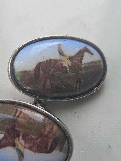 sterling s8lver and enamel cufflinks