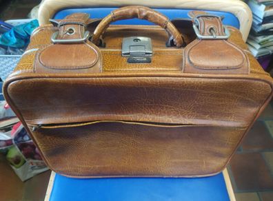 Vintage faux leather suitcase