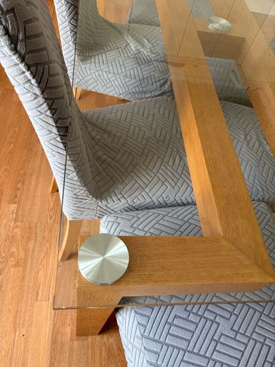 Glass Dining Table and 6 Chairs