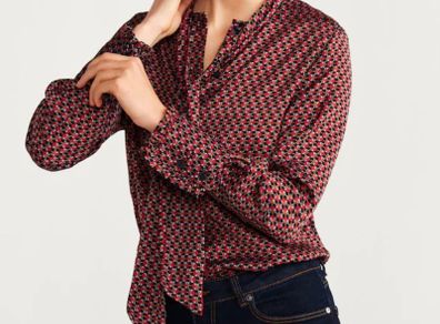 Mango geometric blouse